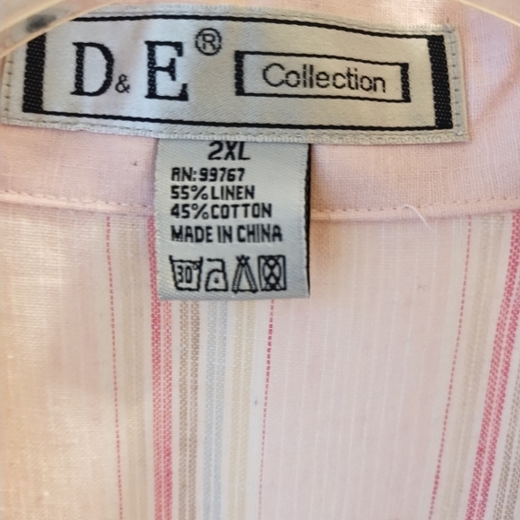 MEN'S CASUAL MULTICOLOR STRIPED BUTTON DOWN SHIRT SIZE 2XL - Picture 5 of 9